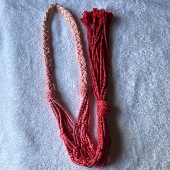 Macrame Plant Hanger Pink Ombre 29” - Picture 9 of 9